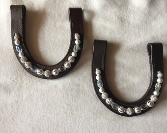 Custom western bling ear peice, browband