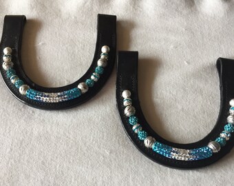 Custom western bling ear peice, browband