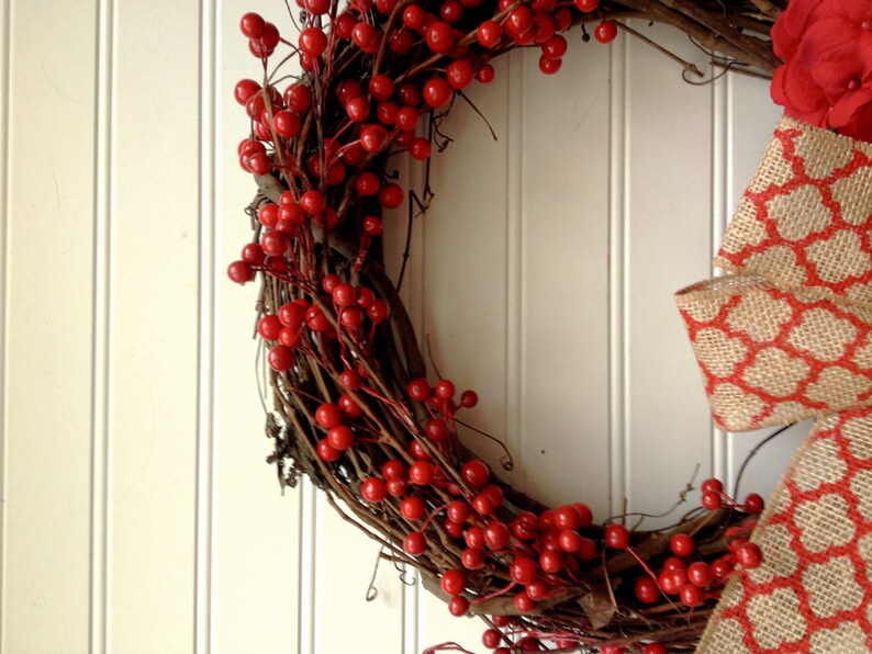 christmas wreath front door wreath wreath holiday wreath Berry wreath wreath for christmas christmas decor red berry wreath