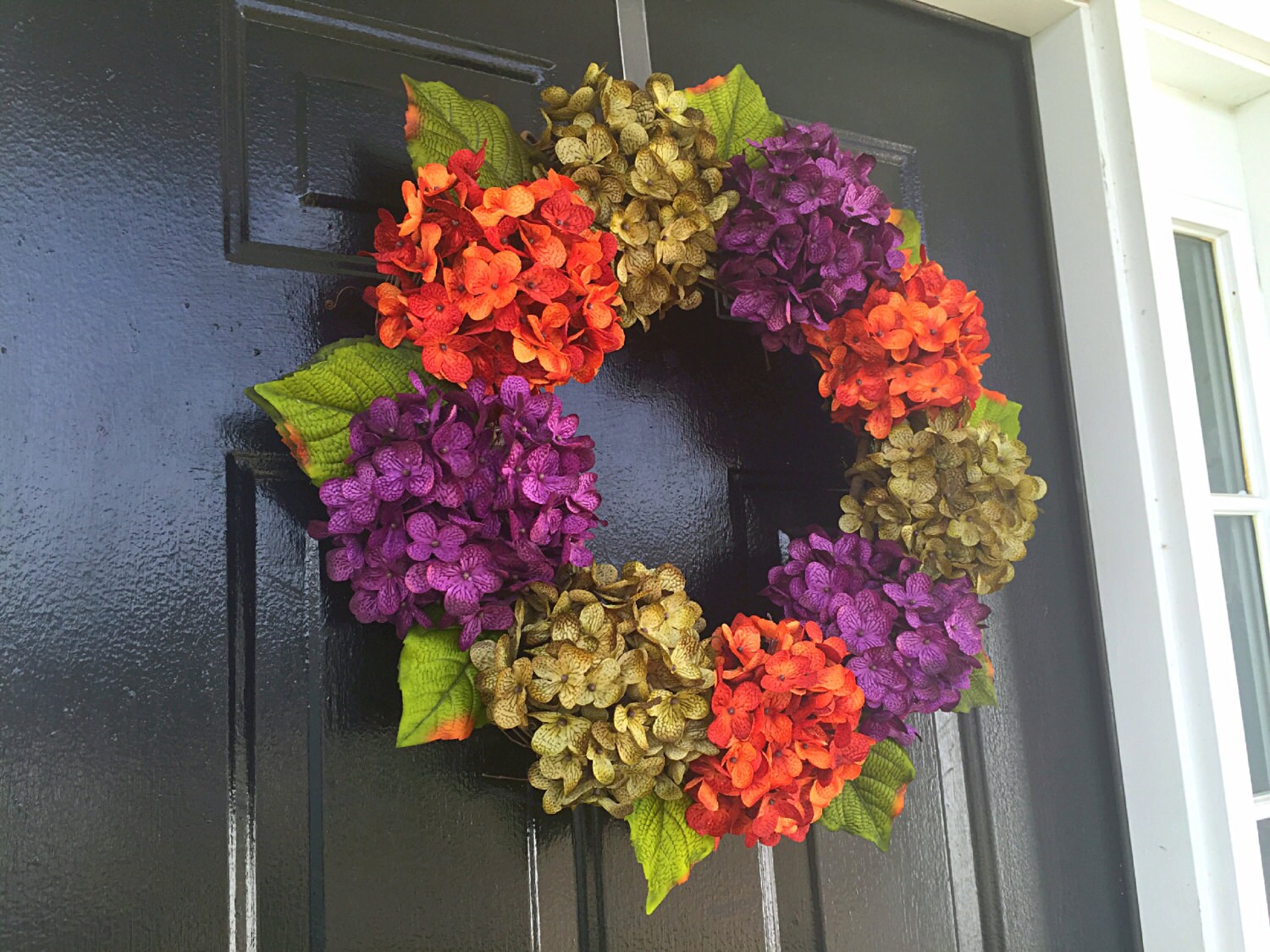 Fall hydrangea wreath all year wreath front door wreath Etsy
