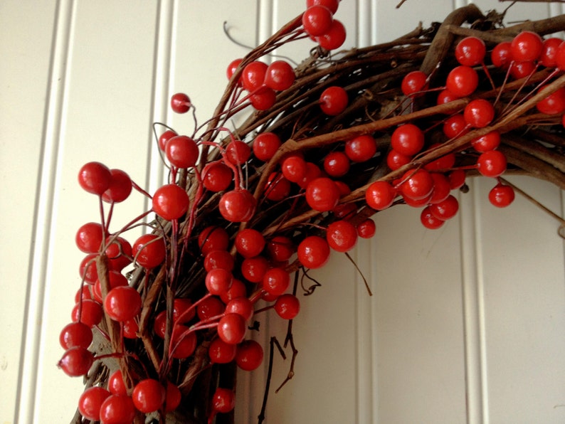 christmas wreath front door wreath wreath holiday wreath Berry wreath wreath for christmas christmas decor red berry wreath
