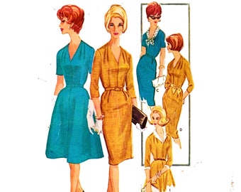 Patron De Couture Vintage McCalls 1961 - Robe Wiggle (R920) - Taille B34 - Neuf Non Découpé