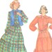 Butterick 6331 Jane Tise Vintage 1970s Misses' Long Sleeved Dress With Tiered Skirt And Vest Se