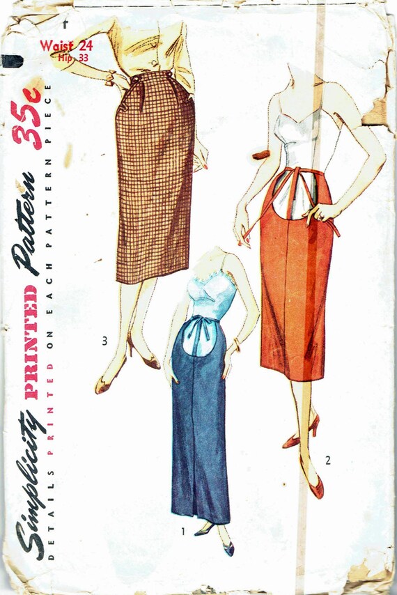 Sewing Pattern Vintage 1950s Maternity Simplicity 4004 Pencil - Etsy