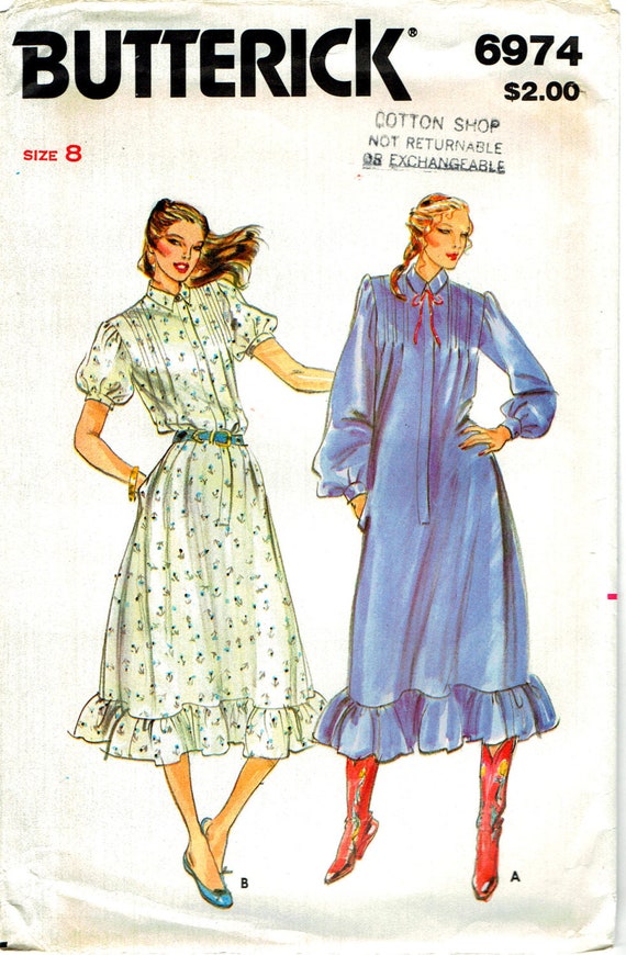 issue.80 about FURMY QUILTING DRESS今季美品 Butterick 6974 Vintage 1980s Womens' Uncut Sewing Pattern