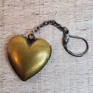 Heart Photo Locket Charm: Steampunk Antique Bronze Accent