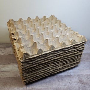 Emballage de 30 œufs en fibre de pulpe, cartons plats, ferme avicole, emballage de plateau carré jetable respectueux de l'environnement, conteneur de stockage de ferme