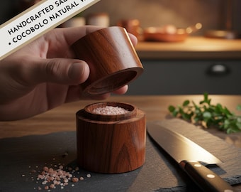 Cocobolo Wood Salt Keeper: Pinch Spice Cellar Bowl (#483)