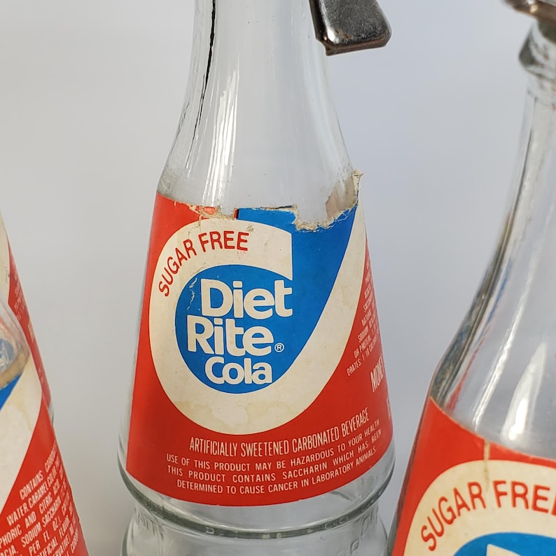 Vintage 1960s Diet Rite Cola 8-pack, Glass Bottles, Swing-top Closures ...