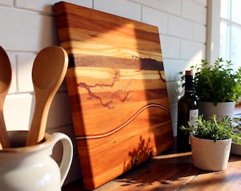 Rustic Decorative Curved Natural Wood Cutting Board (#204)