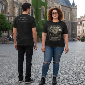 Skeleton Dance Unisex T-Shirt Double-Sided Graveyard Silly Symphonies (D1) image 4