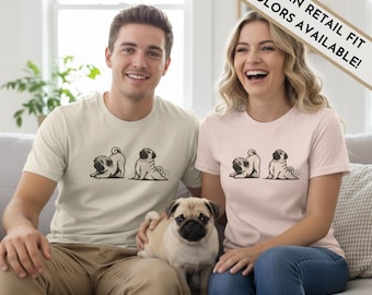 Funny Farting Pug Unisex Graphic Tee Shirt