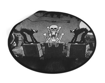 Skeleton Dance Vinyl Sticker: Classic Cartoon, Waterproof, Laptop Decal