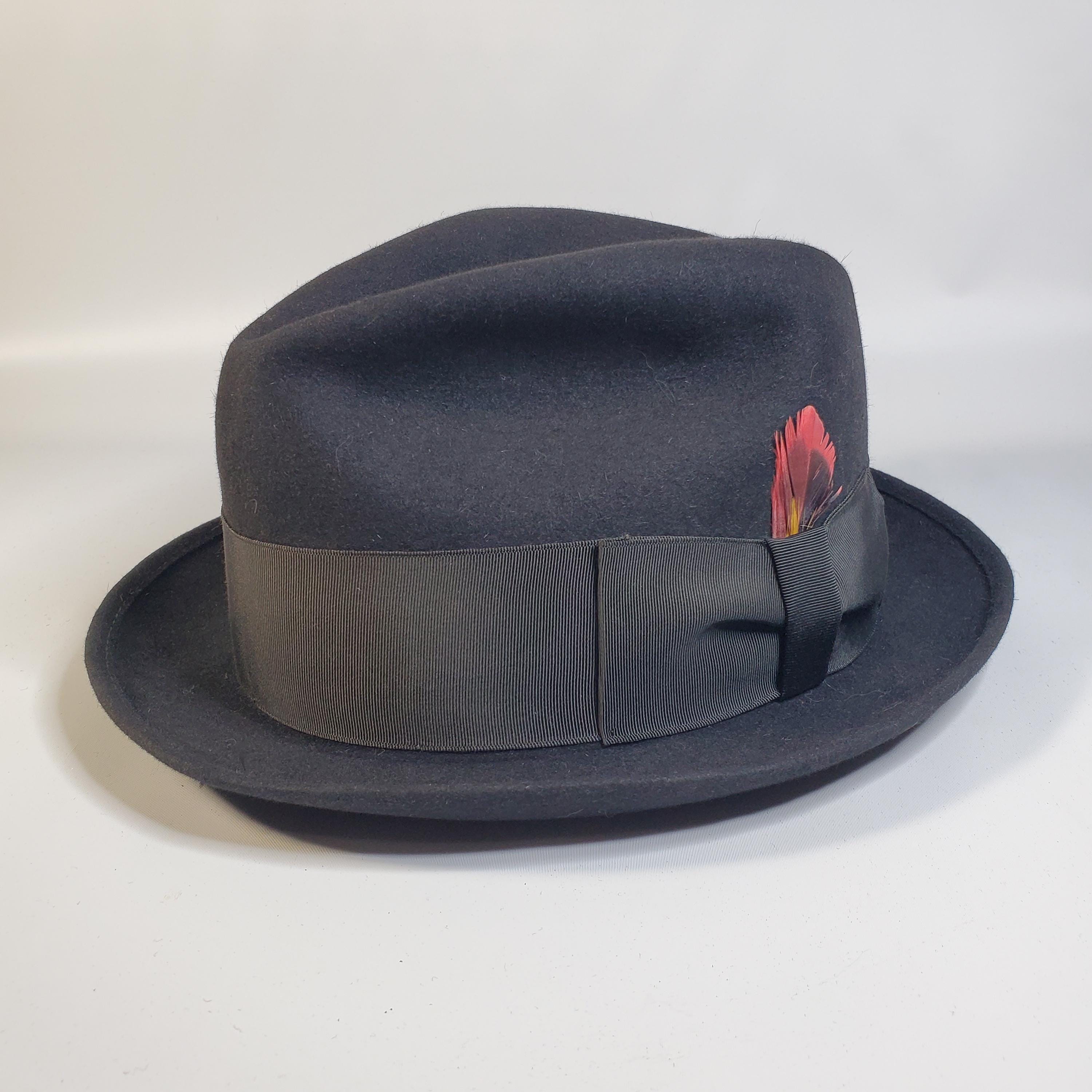 Vintage Faux Fur flat Brim Hat in Gray and Black 1940’s Fur 1940s Vintage Hats for Men for sale | eBay main image 3
