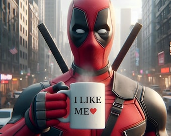 I LIKE ME Ceramic Coffee Mug: Deadpool Fan Gift