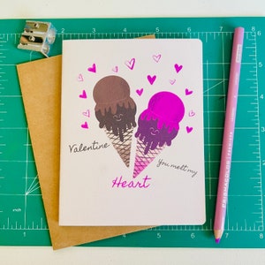 Ice Cream Valentines Card