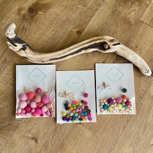 Mini Felt Garland Kit | Wood Bead and Felt Garland Kit DIY Kit | Garland kit | Kids Craft | Kids DIY Craft | Party Favor | Easter | Gift