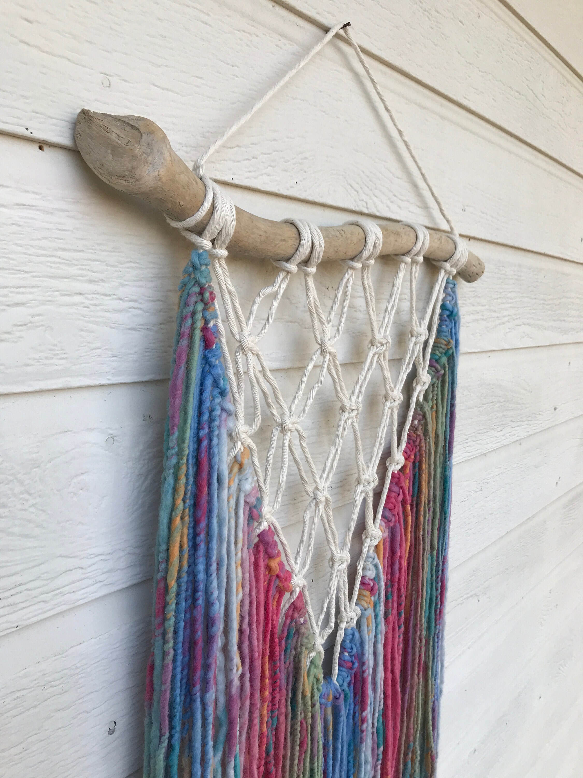 Alpaca Yarn Art LARGE Macrame Wall Hanging Macrame Yarn Etsy