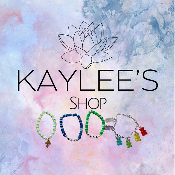 Bracelet | Gummy Bear |Green Frog | Blue Sky | Cross | Kids Jewelry | Bead Jewelry | Handmade | Clay Beads | Kaylee's Shop