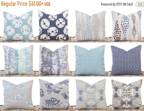 Sale Ends Soon Nautical Pillows Blue Pillows Throw Pillow Etsy