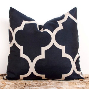 navy and cream pillows