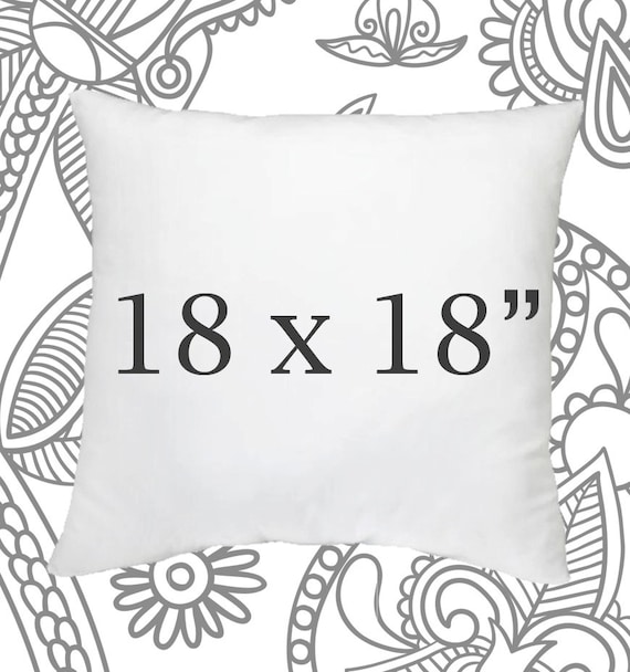Faux Down Pillow Insert 18 X 18 Inch Pillow Form Down Etsy
