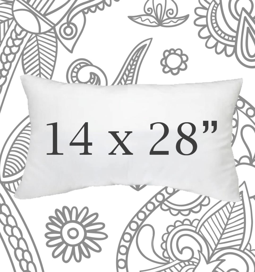 14 X 28 Inch Pillow Forms, Faux Down Lumbar Pillows, Throw Pillows