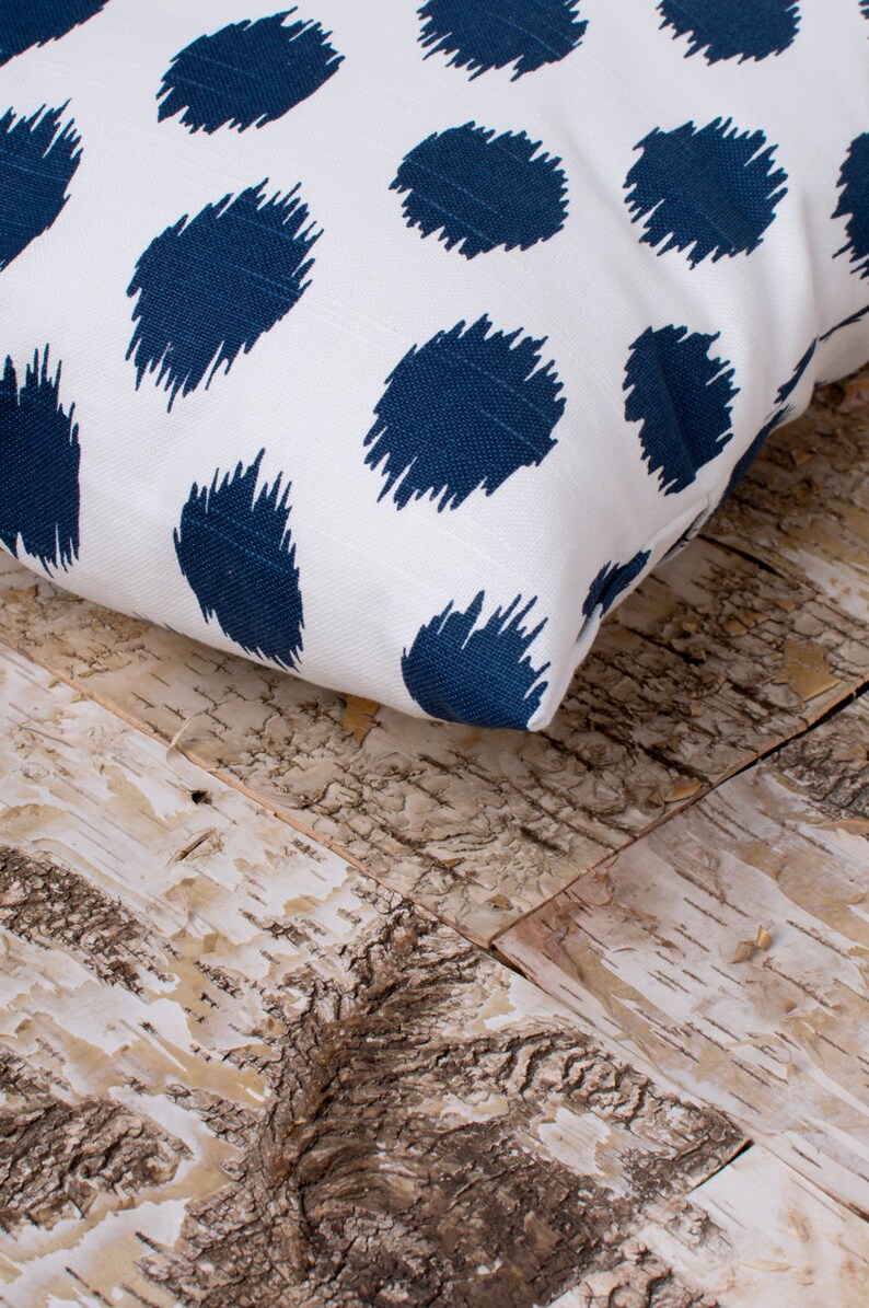 SALE ENDS SOON Navy Polka Dot Pillows Navy Throw Pillows Etsy