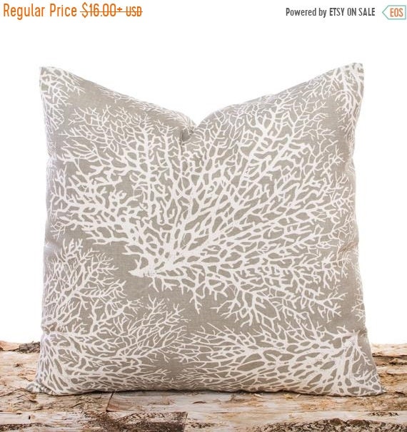 Sale Ends Soon Light Brown Beach Pillow Nautical Pillows Tan Etsy
