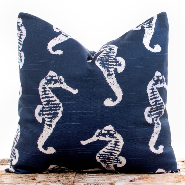 Navy Throw Pillows, Navy Blue Pillow Covers, Pillowcases, Pillow Slipcover, Nautical Pillows, 18 x 18"