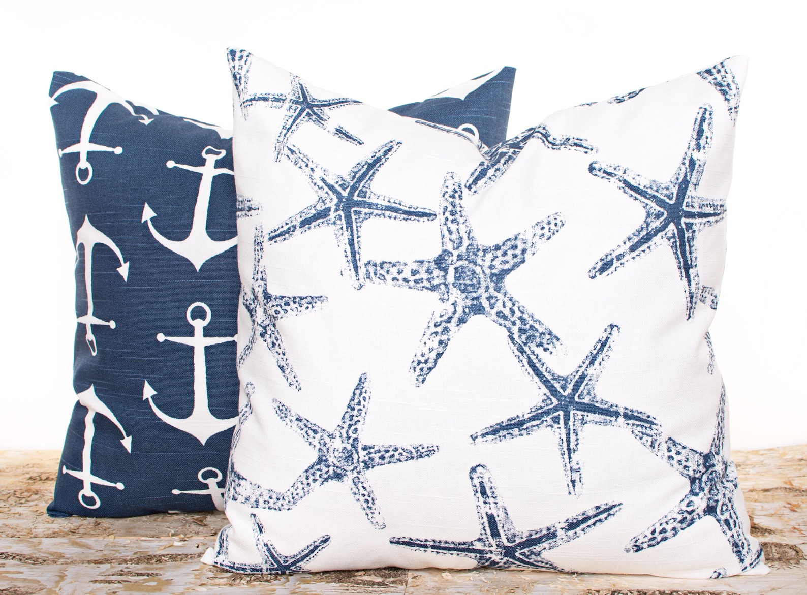 Navy Throw Pillows Ikat Pillow Covers Polka Dots Nautical Etsy