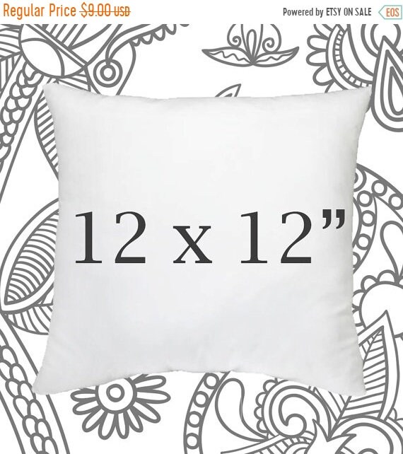 Sale Ends Soon Faux Down Pillow Insert 12 X 12 Inch Pillow Etsy