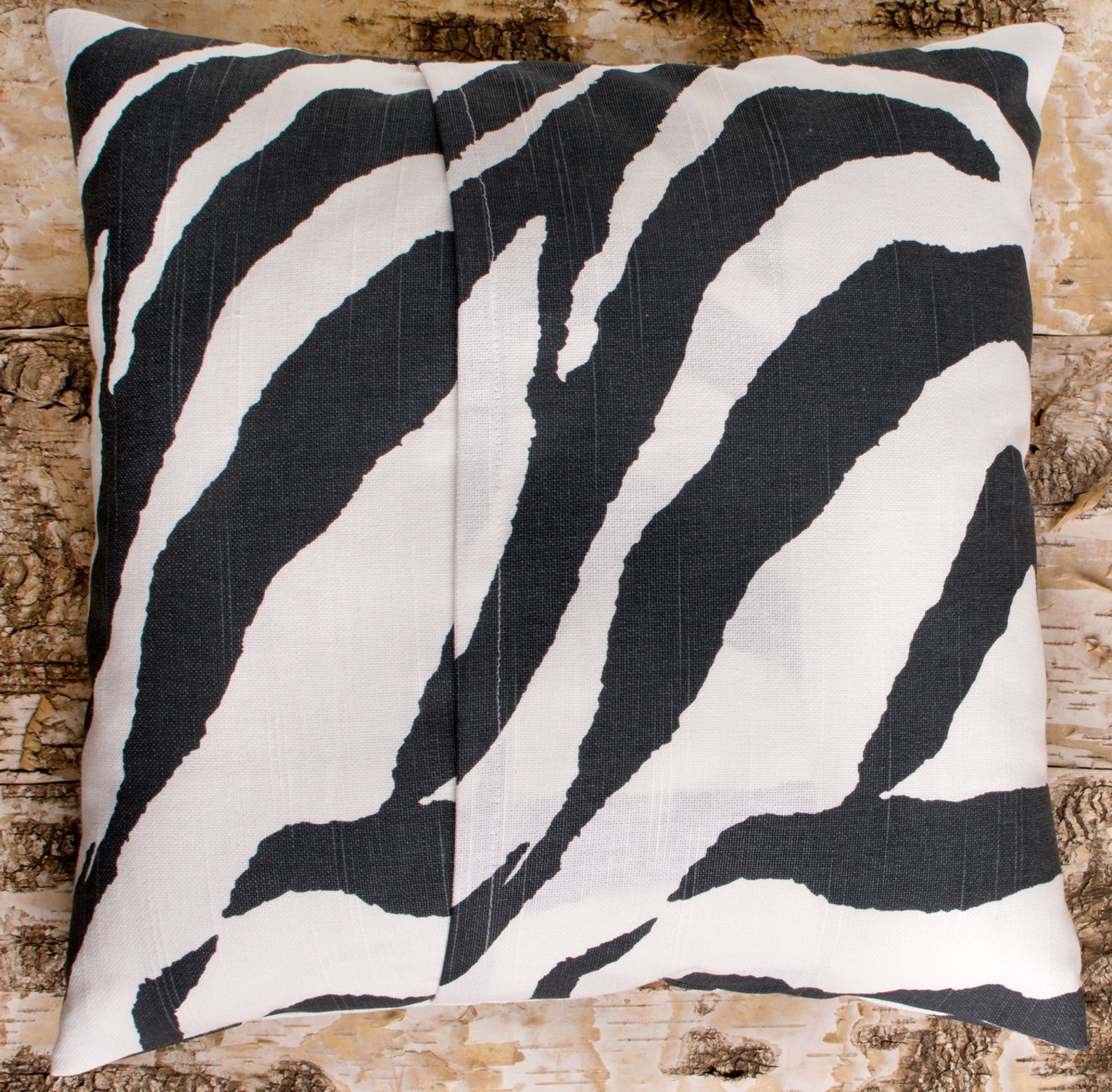 Zebra Print Pillow Cover Black and White Pillows Animal Etsy