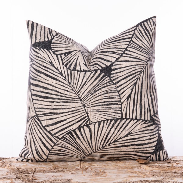 Palm Leaf Pillow Etsy