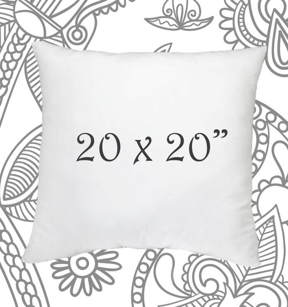 20 X 20 Inch Pillow Insert Faux Down Pillow Forms Pillows Etsy