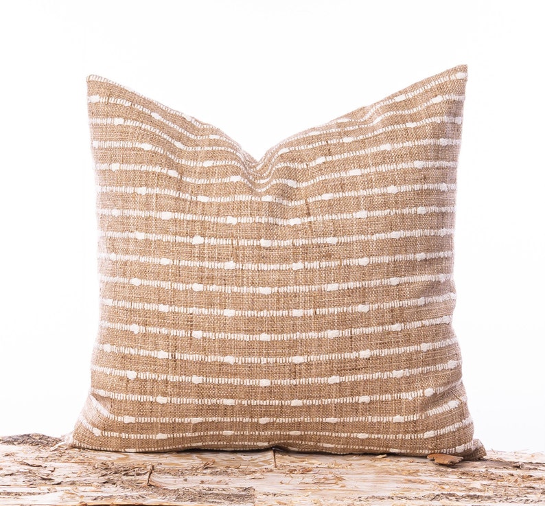 Neutral Throw Pillow Textured Pillow Woven Pillow Cover Etsy