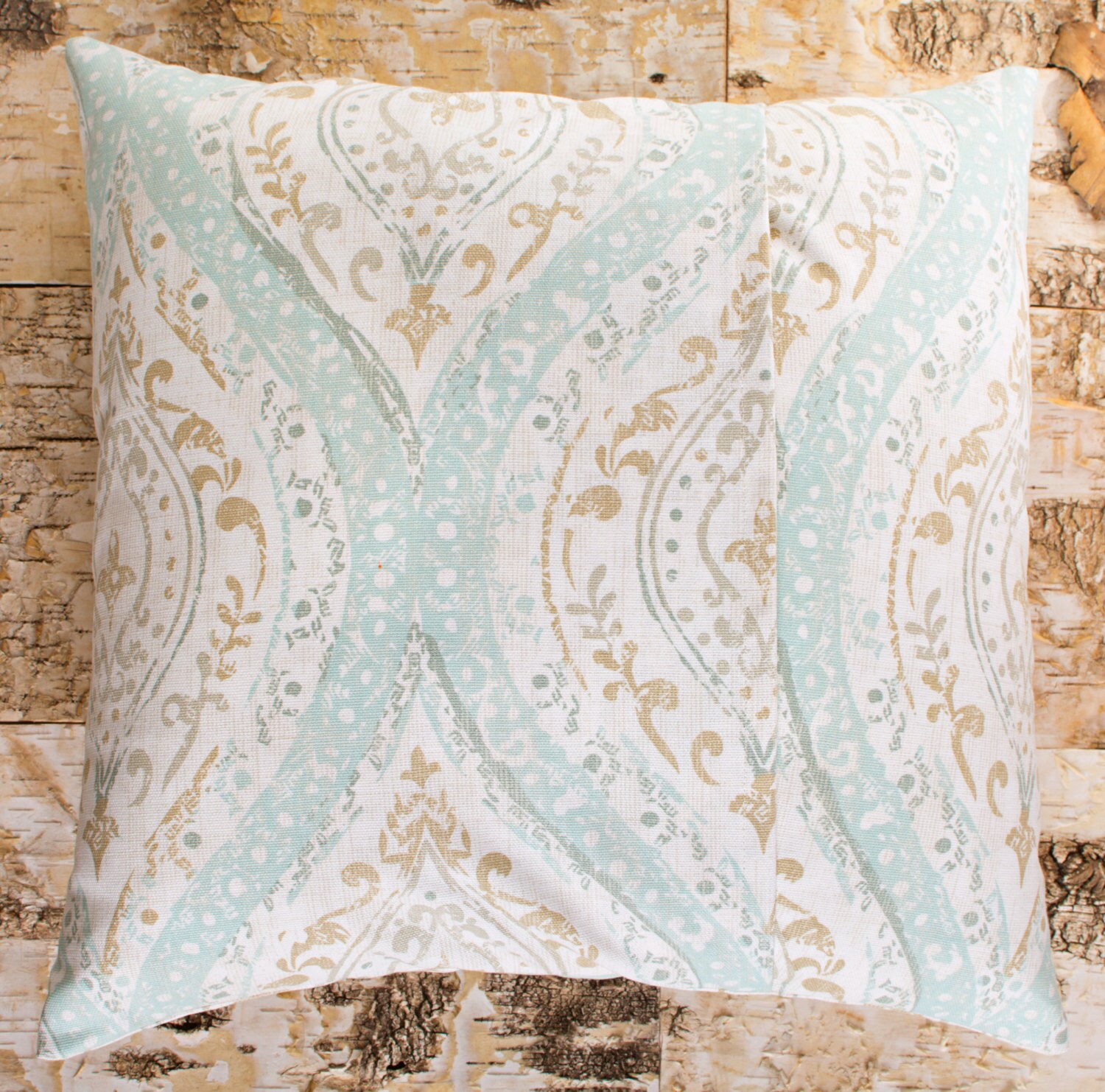 SALE ENDS SOON Seafoam Green Pillow Brown and Cream Accent Etsy