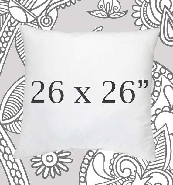 Faux Down Pillow Insert 26x26 Inch Pillow Forms Pillow Etsy