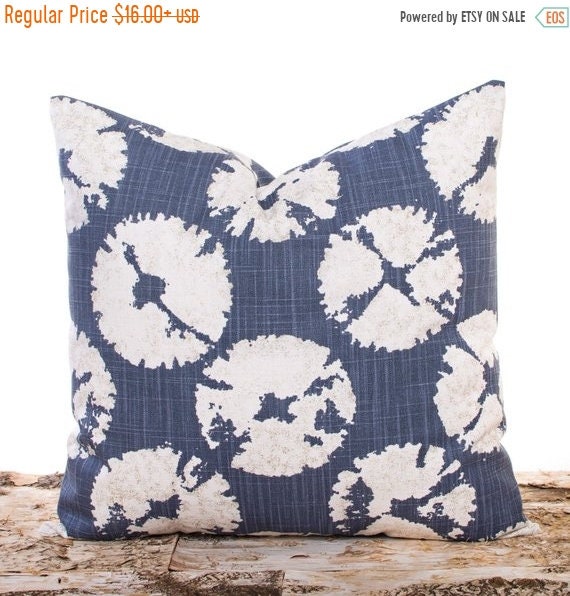 Sale Ends Soon Sand Dollar Throw Pillow Cover Navy Blue Etsy