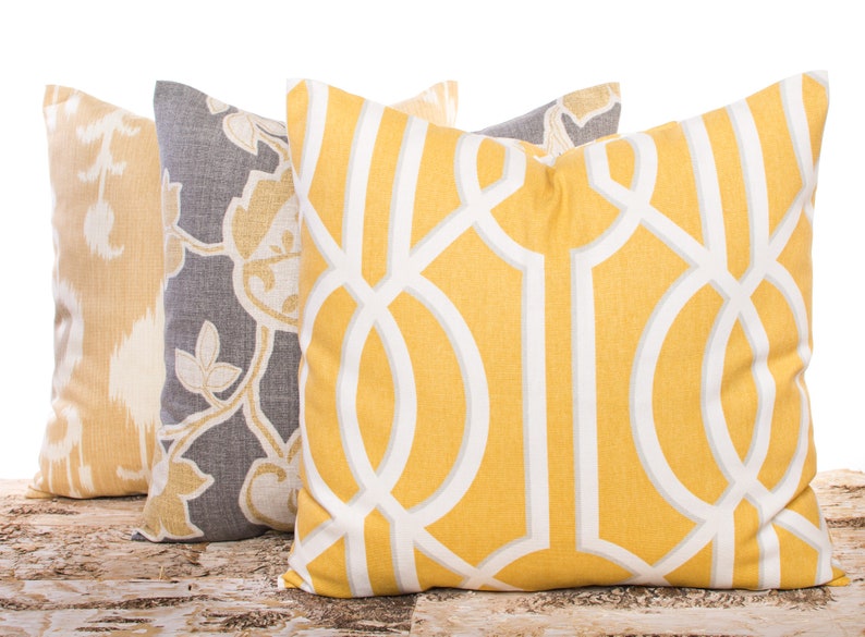 SALE ENDS SOON Yellow Pillows Lattice Pillow Cover Throw Etsy