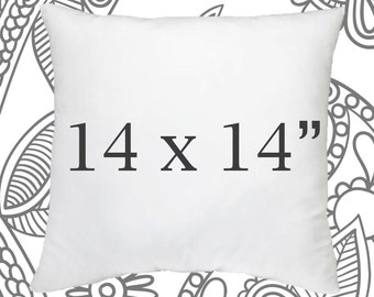 Faux Down Pillow Insert, 14 x 14 Inch Pillow Form, Down Pillows, Throw Pillows, Soft Cushions