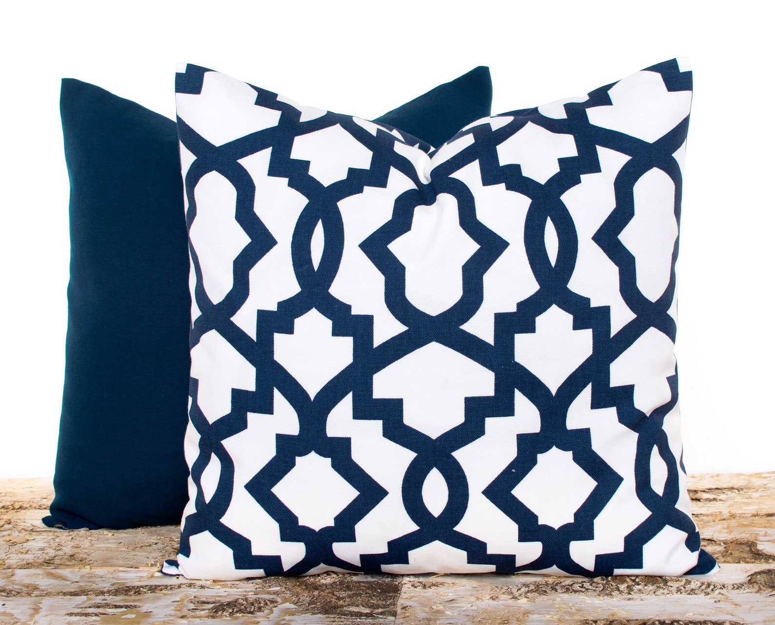 Navy Throw Pillows Ikat Pillow Covers Polka Dots Nautical Etsy