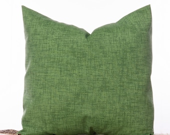 Hunter green outdoor throw pillow, Outdoor patio pillows, Green tropical pillow, Beach pillow, Solid green, Textured look, Leaf green pillow