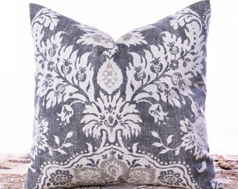 Grey The Pillow Collection Set of 2 18 x 18 Down Filled Hessa Damask Throw Pillows 2 Piece Grey The Pillow Collection Set of 2 18 x 18 Down Filled Hessa Damask Throw Pillows 2 Piece