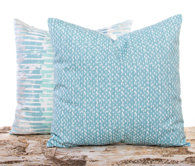 Riverbed Light Blue Pillows Blue Decorative Throw Pillows Etsy
