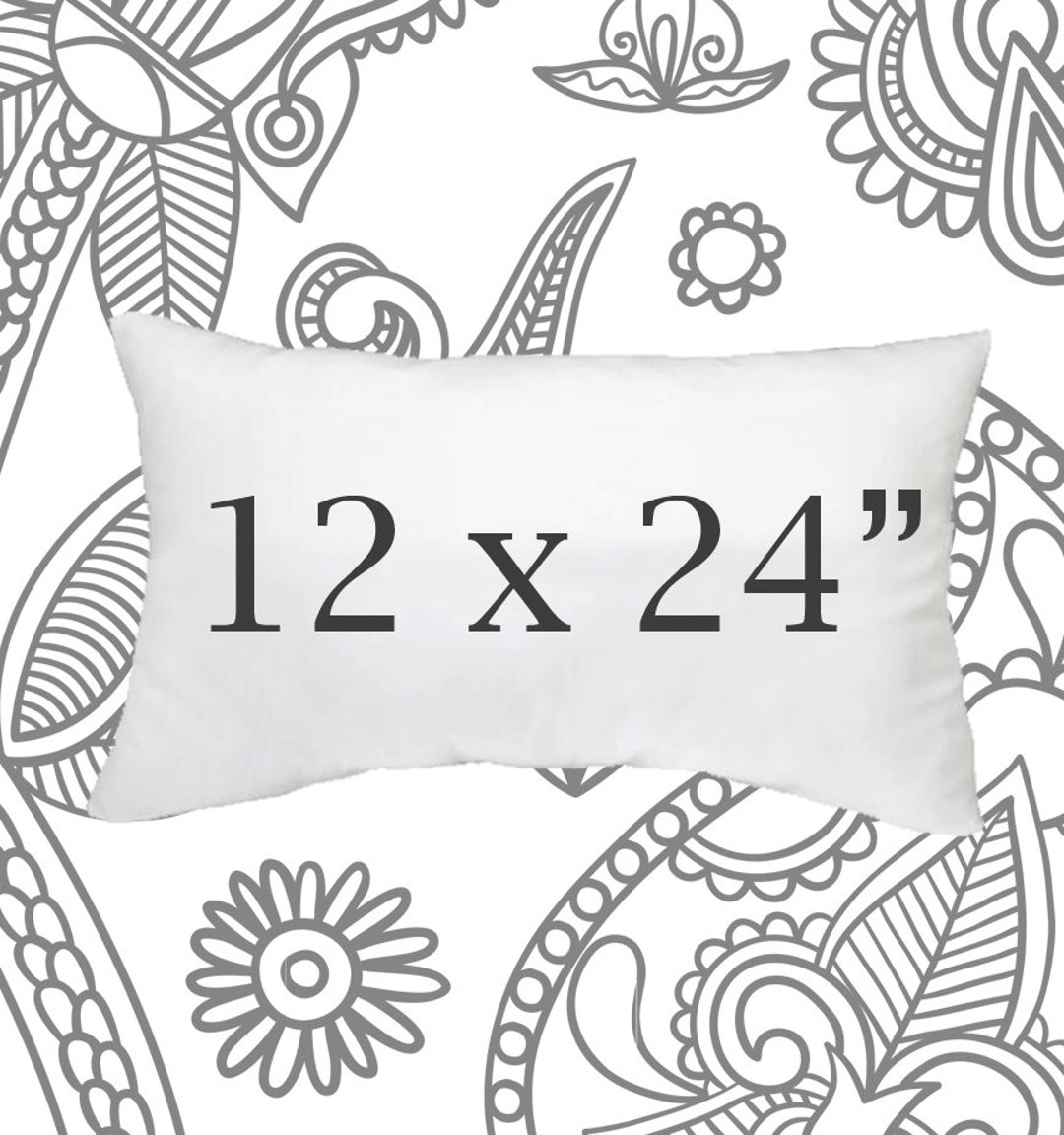 Faux Down Pillow Insert, 12 X 24 Inch Pillow Form, Down Pillows, Throw