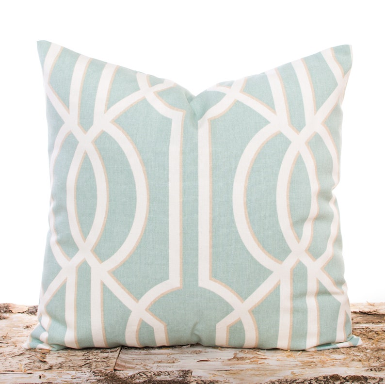 seafoam green decorative pillows