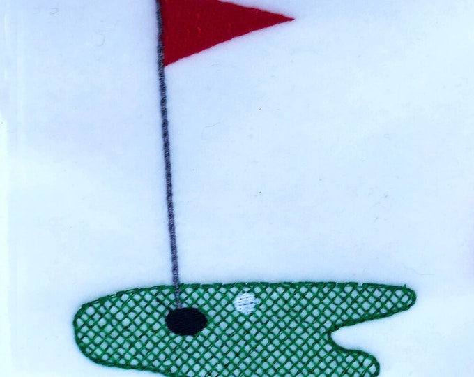 Pink Embroidered Golf Putting Green Set main image 0