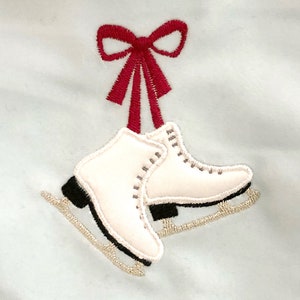 Ice skates DIGITAL machine embroidery appliqué design - a charming appliqué for your winter clothes and accessories.