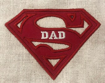 Super Dad Digital Machine Embroidery Appliqué Design - a Perfect Design to Stitch for Father's Day
